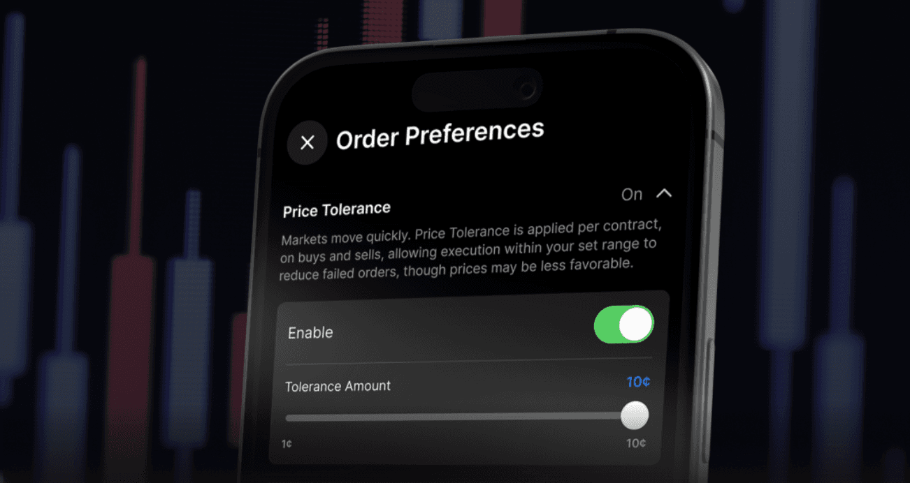 Trade seamlessly with price tolerance